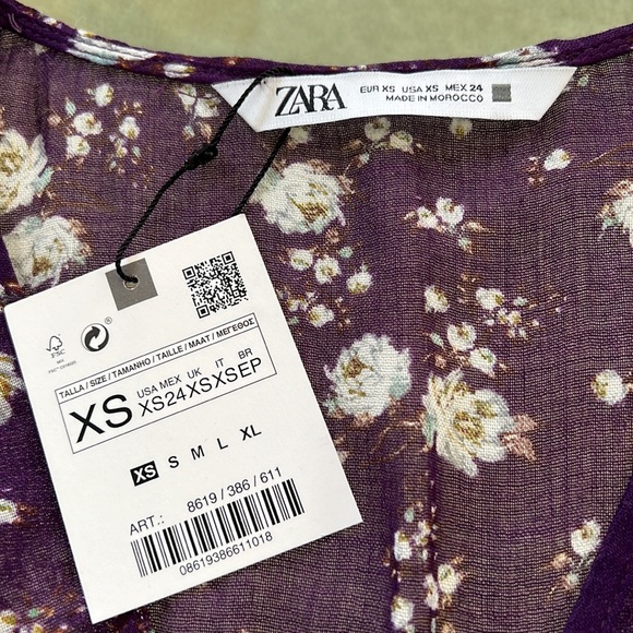 Zara Purple Floral Dress - Picture 5 of 12
